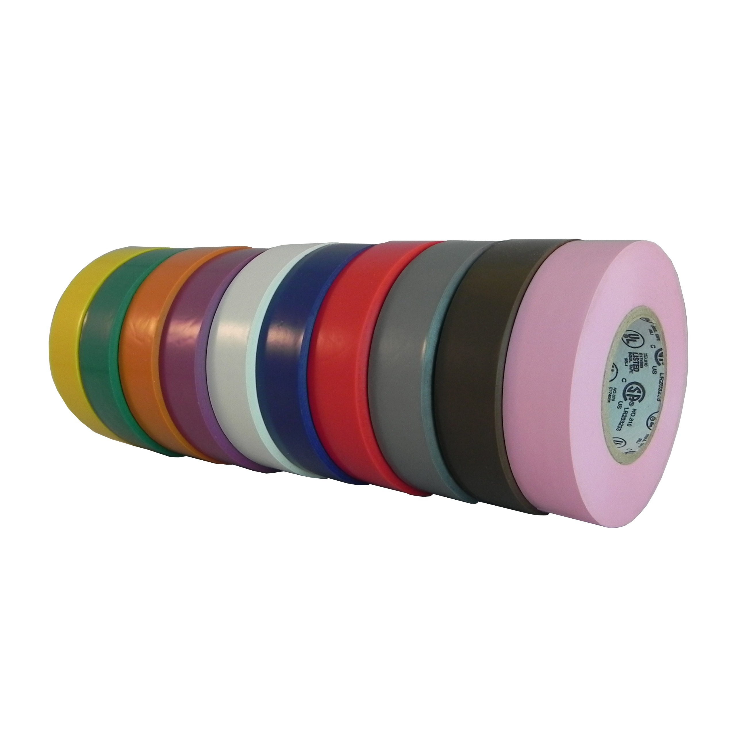 JVCC E-Tape Colored Electrical Tape [7 mils thick]: 3/4 in. x 66 ft. (Red)  